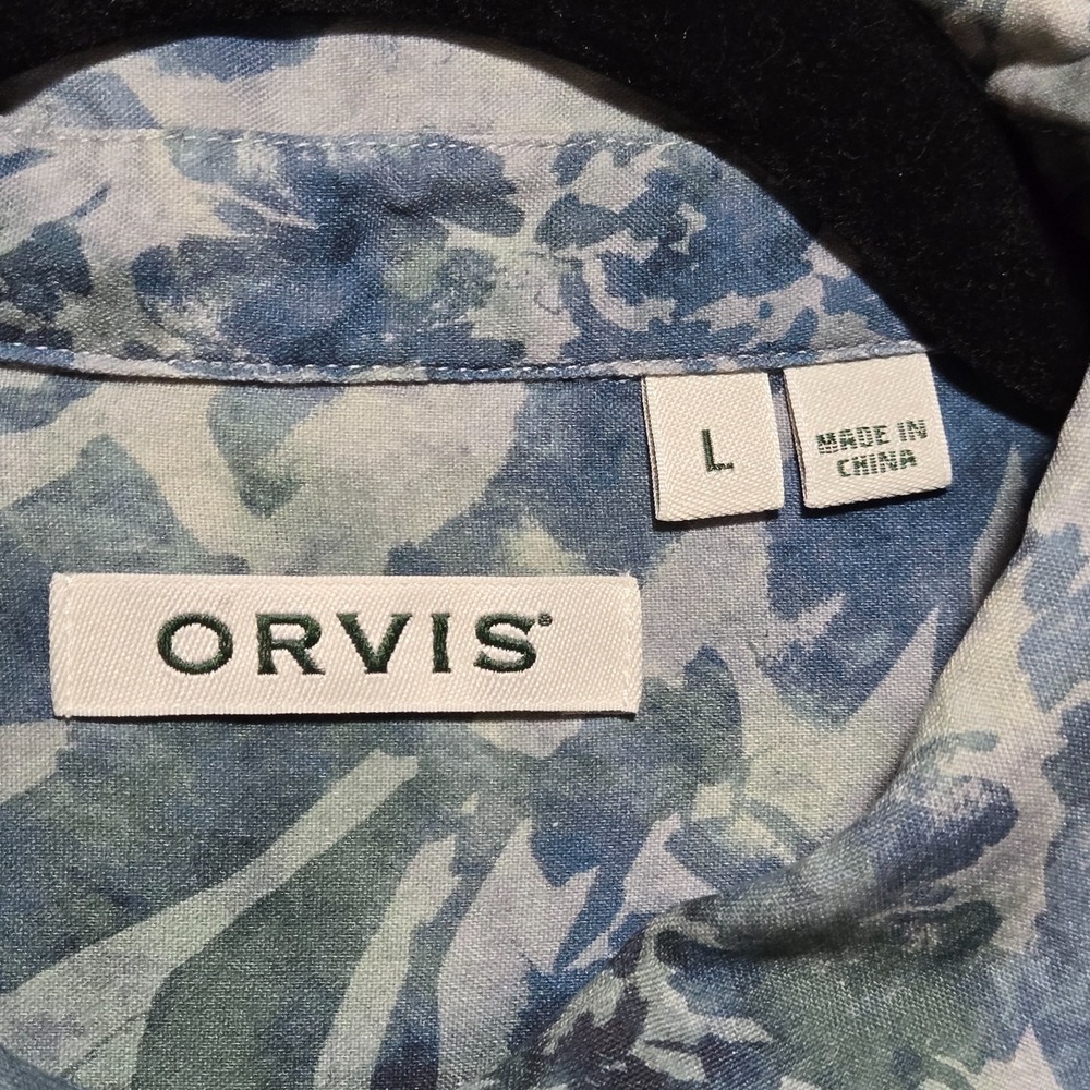 Orvis 100% Silk Long Sleeved Ladies Blouse Shirt  XL Flowers Floral Artsy - Picture 3 of 9